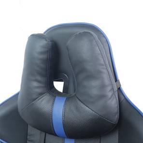 Офисное кресло BRABIX "GT Carbon GM-120", две подушки, экокожа, черное/синее, 531930 в Новосибирске - предосмотр 8