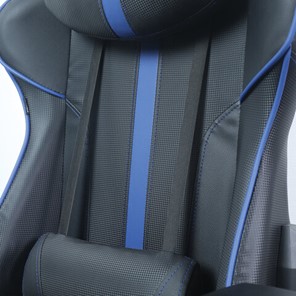 Офисное кресло BRABIX "GT Carbon GM-120", две подушки, экокожа, черное/синее, 531930 в Новосибирске - предосмотр 9