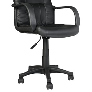 Офисное кресло BRABIX "Hit MG-300", с подлокотниками, экокожа, черное, 530864 в Новосибирске - предосмотр 4