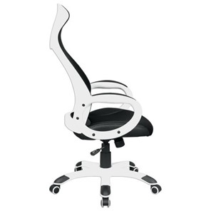 Офисное кресло Brabix Premium Genesis EX-517 (пластик белый, ткань/экокожа/сетка черная) 531573 в Новосибирске - предосмотр 2
