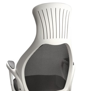 Офисное кресло Brabix Premium Genesis EX-517 (пластик белый, ткань/экокожа/сетка черная) 531573 в Новосибирске - предосмотр 7