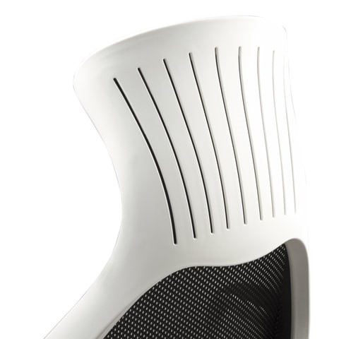 Офисное кресло Brabix Premium Genesis EX-517 (пластик белый, ткань/экокожа/сетка черная) 531573 в Новосибирске - изображение 8