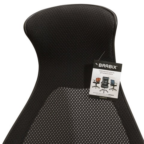 Офисное кресло Brabix Premium Genesis EX-517 (пластик черный, ткань/экокожа/сетка черная)   531574 в Новосибирске - изображение 9
