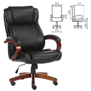Офисное кресло Brabix Premium Magnum EX-701 (дерево, рециклированная кожа, черное) 531827 в Новосибирске - предосмотр 14
