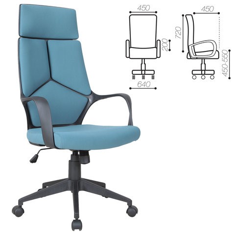 Компьютерное кресло Brabix Premium Prime EX-515 (ткань, голубое) 531568 в Новосибирске - изображение 1