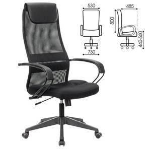 Компьютерное кресло Brabix Premium Stalker EX-608 PL (ткань-сетка/кожзам, черное) 532090 в Новосибирске - предосмотр 11