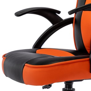 Офисное кресло BRABIX "Shark GM-203", экокожа, черное/оранжевое, 532513 в Новосибирске - предосмотр 11