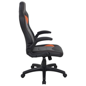 Офисное кресло BRABIX "Skill GM-005", откидные подлокотники, экокожа, черное/оранжевое, 532495 в Новосибирске - предосмотр 1