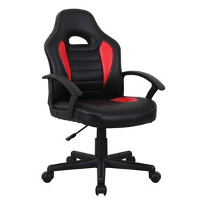 Офисное кресло BRABIX "Spark GM-201", экокожа, черное/красное, 532503 в Новосибирске