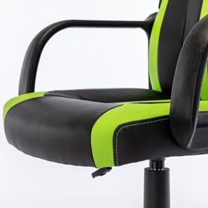 Кресло компьютерное BRABIX "Stripe GM-202", экокожа, черное/зеленое, 532511 в Новосибирске - предосмотр 11