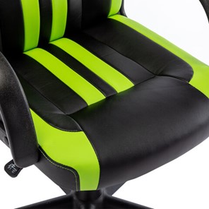 Кресло компьютерное BRABIX "Stripe GM-202", экокожа, черное/зеленое, 532511 в Новосибирске - предосмотр 7