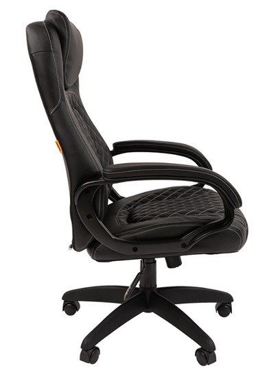 Кресло компьютерное CHAIRMAN 432, экокожа, цвет черный в Новосибирске - изображение 5