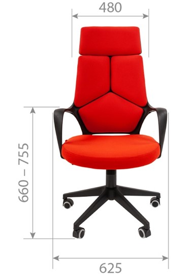 Офисное кресло CHAIRMAN 525, красное в Новосибирске - изображение 3