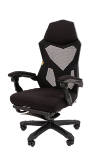 Офисное кресло CHAIRMAN 571 с подставкой для ног , Сетчатый акрил черный / Полиэстер черный в Новосибирске - предосмотр 5