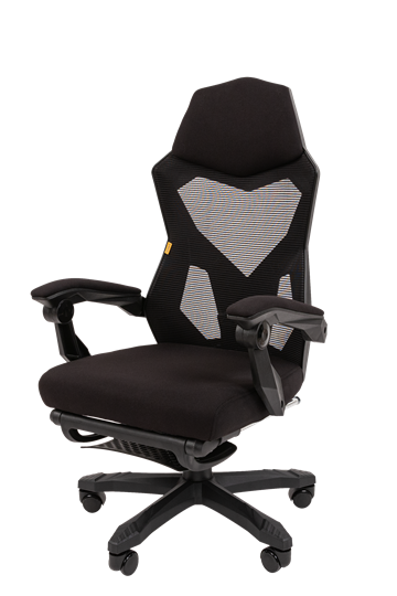 Офисное кресло CHAIRMAN 571 с подставкой для ног , Сетчатый акрил черный / Полиэстер черный в Новосибирске - изображение 5