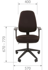 Офисное кресло CHAIRMAN 661 Ткань стандарт 15-21 черная в Новосибирске - предосмотр 3