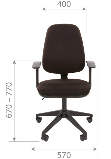 Офисное кресло CHAIRMAN 661 Ткань стандарт 15-21 черная в Новосибирске - изображение 3