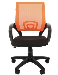 Офисное кресло CHAIRMAN 696 black Сетчатый акрил DW66 оранжевый в Новосибирске - предосмотр 4