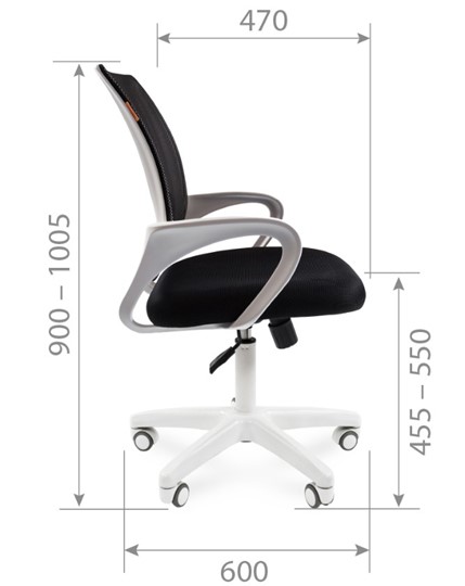 Кресло офисное CHAIRMAN 696 white, черный в Новосибирске - изображение 2