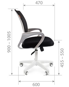 Офисное кресло CHAIRMAN 696 white, tw12-tw04 серый в Новосибирске - предосмотр 2