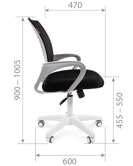 Офисное кресло CHAIRMAN 696 white, tw12-tw04 серый в Новосибирске - изображение 2