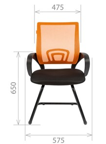 Офисное кресло CHAIRMAN 696V, TW-01, цвет черный в Новосибирске - предосмотр 2