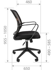 Кресло офисное CHAIRMAN 698 black, ткань, цвет черный в Новосибирске - предосмотр 2