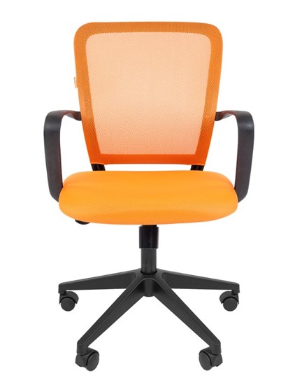 Компьютерное кресло CHAIRMAN 698 black TW, ткань, цвет оранжевый в Новосибирске - изображение 1