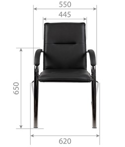Кресло офисное CHAIRMAN 851 экокожа черная (2 шт. в комплекте) в Новосибирске - предосмотр 3