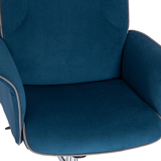 Кресло компьютерное CHARM флок, синий, 32 арт.13912 в Новосибирске - изображение 8
