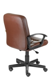 Кресло офисное Чат кожзам коричневый в Новосибирске - предосмотр 2