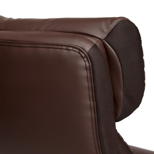 Компьютерное кресло CHIEF кож/зам/ткань, коричневый/коричневый стеганный, 36-36/36-36 стеганный/24 арт.13111 в Новосибирске - изображение 6