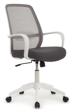 Компьютерное кресло Design W-207, Белый пластик/серая сетка в Новосибирске - изображение