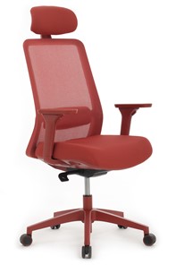 Офисное кресло Design WORK W-218C, Красный пластик/Красная сетка в Новосибирске