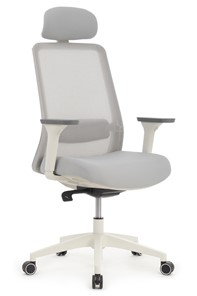 Кресло офисное Design WORK W-218C, Светло-серый пластик/Светло-серая сетка в Новосибирске