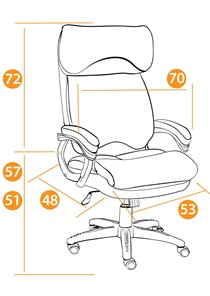 Компьютерное кресло DUKE флок/ткань, серый/серый, 29/TW-12 арт.14039 в Новосибирске - предосмотр 27