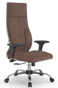 Кресло офисное Мetta L 1m 46/2D Infinity Easy Clean (MPES) топган, нижняя часть 17833 светло-коричневый в Новосибирске - предосмотр