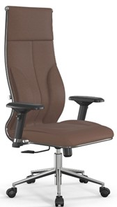 Кресло офисное Мetta L 1m 46/4D Infinity Easy Clean топган, нижняя часть 17852 светло-коричневый в Новосибирске