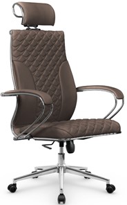 Офисное кресло Metta L 2c 44C/K116 Infinity Easy Clean топган OMS, нижняя часть 17853 светло-коричневый в Новосибирске