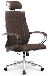 Офисное кресло Metta L 2c 44C/K116 Infinity Easy Clean топган OMS, нижняя часть 17853 темно-коричневый в Новосибирске