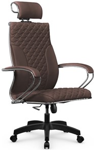 Офисное кресло Metta L 2c 44C/K116 Infinity Easy Clean топган OMS, нижняя часть 17859 темно-коричневый в Новосибирске
