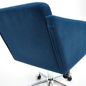 Кресло компьютерное MILAN хром флок, синий, арт.13948 в Новосибирске - предосмотр 10