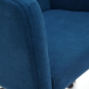 Кресло компьютерное MILAN хром флок, синий, арт.13948 в Новосибирске - предосмотр 7