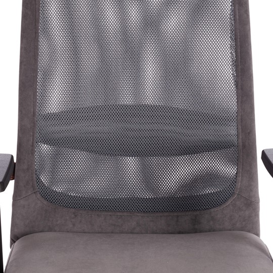 Компьютерное кресло PROFIT PLT флок/ткань, серый, 29/W-12, арт.20537 в Новосибирске - изображение 6