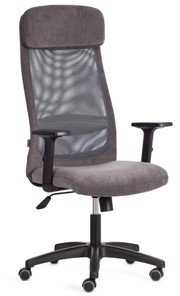 Компьютерное кресло PROFIT PLT флок/ткань, серый, 29/W-12, арт.20537 в Новосибирске