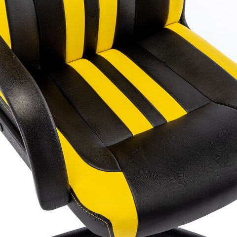 Офисное кресло RABIX "Stripe GM-202", экокожа, черное/желтое, 532510 в Новосибирске - изображение 6