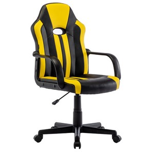 Офисное кресло RABIX "Stripe GM-202", экокожа, черное/желтое, 532510 в Новосибирске