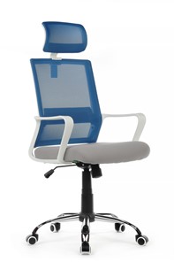 Компьютерное кресло Riva RCH 1029HW, серый/синий в Новосибирске