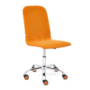 Кресло офисное RIO флок/кож/зам, оранжевый/оранжевый, арт.14188 в Новосибирске