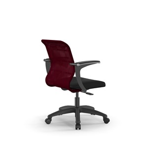 Кресло компьютерное SU-M-4/подл.160/осн.005 бордовый/черный в Новосибирске - предосмотр 1